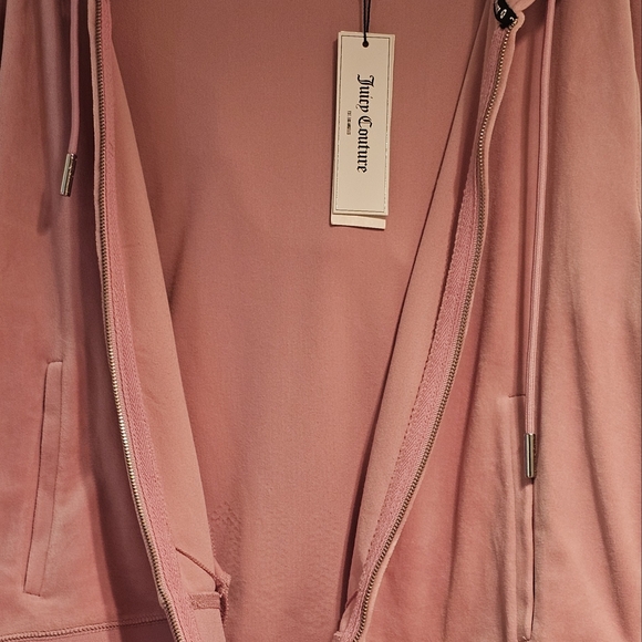Juicy Couture Y2K Rose Pink Iconic Velour Hoodie - Picture 8 of 11
